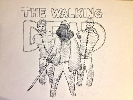 Michonne - The Walking Dead - Pen Drawing