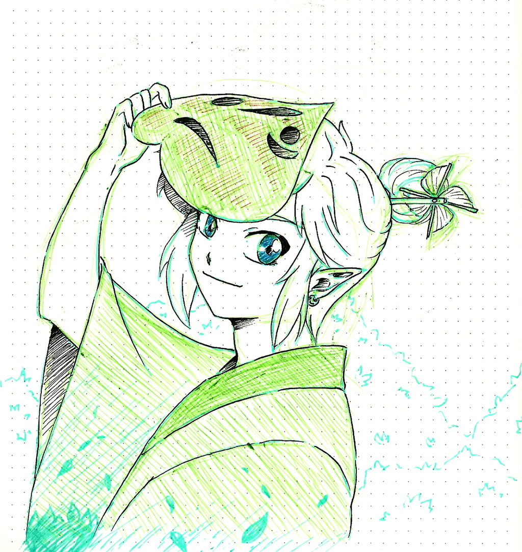 Fanart Botw Link Korok Mask By Rei Catlang On Deviantart