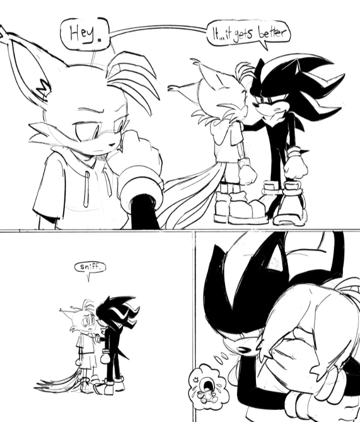 Shadow and nine hug by Nineprower on DeviantArt