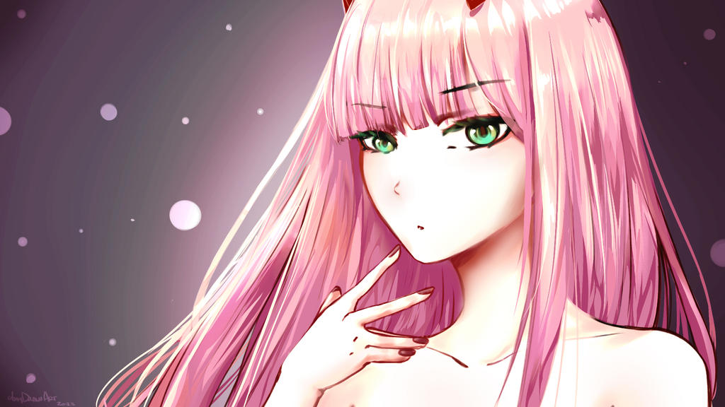 Zero Two Wallpaper By Amydrawart On Deviantart Zero Two Wallpaper By Amydrawart On Deviantart