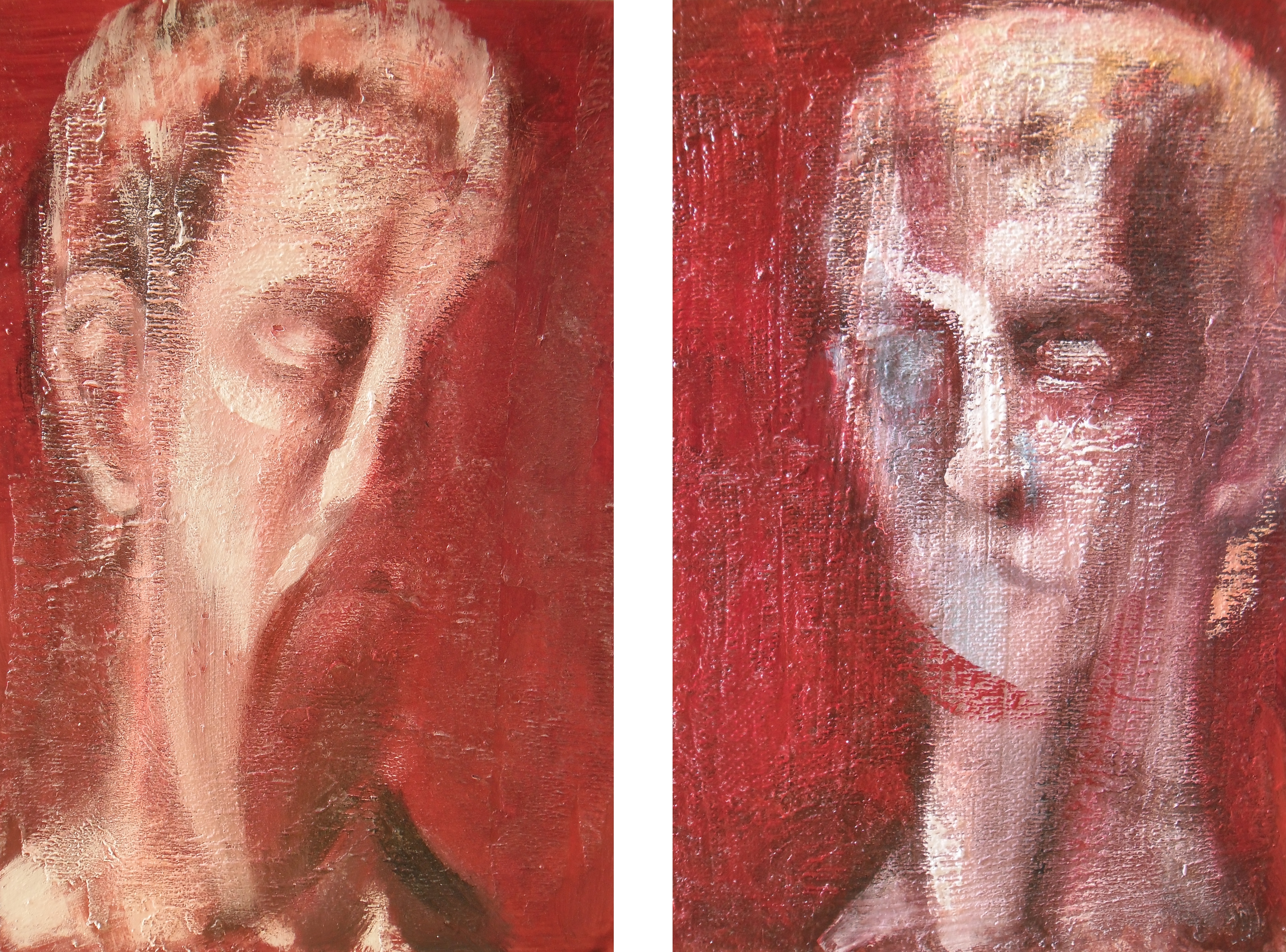 Two Head Studies after Bust of Caligula (diptych)