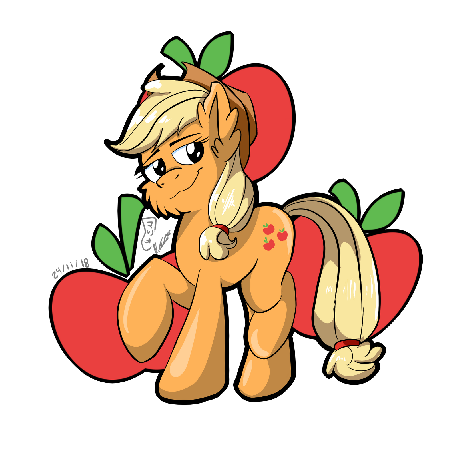 Applejack Sticker by ViejilloxArt on DeviantArt