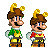 Bee Mario and Bee Luigi