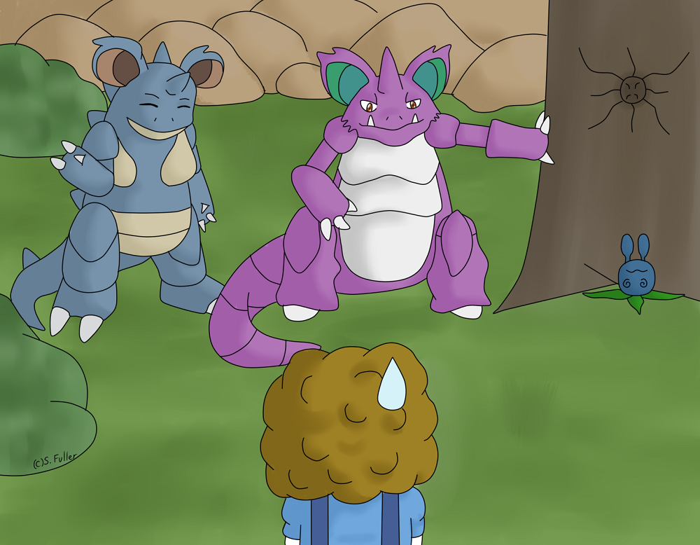 Pokemon 033 - 034 Nidoking - Nidoqueen