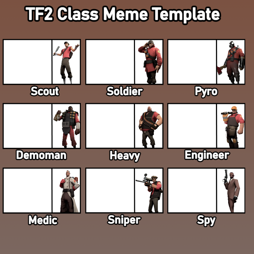 TF2 Class Meme Template by RDash75 on DeviantArt
