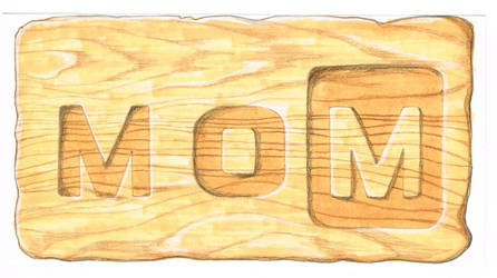 Mom on Wooden Surface