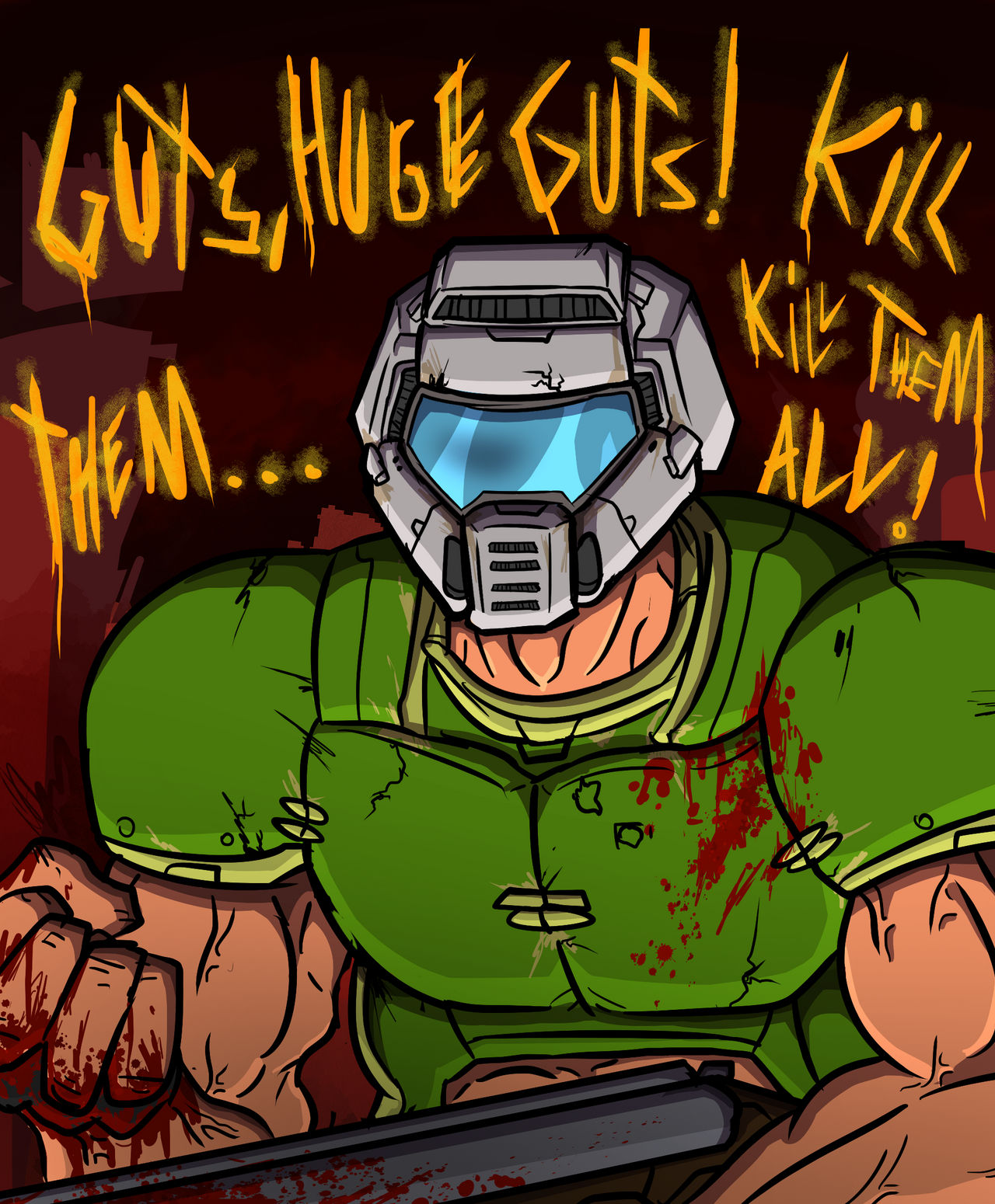 Doomguy Codex Doomguy Deviantart Ana Mitrović Doomguy VS A Demon