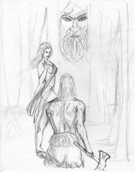 Frost Giant's Daughter - Initial Sketch