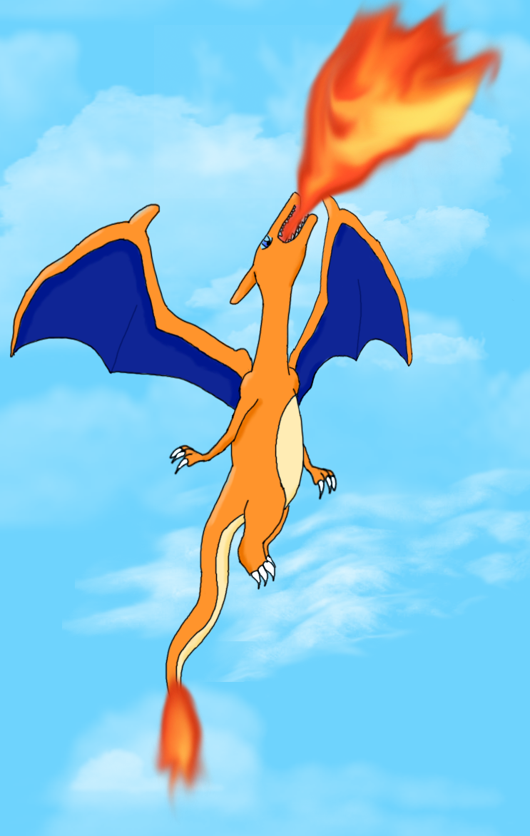 Charizard in the sky by shinear on DeviantArt