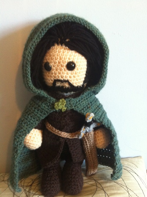 Aragorn Lord of the Rings Amigurumi Crochet by JustAddAwesome on