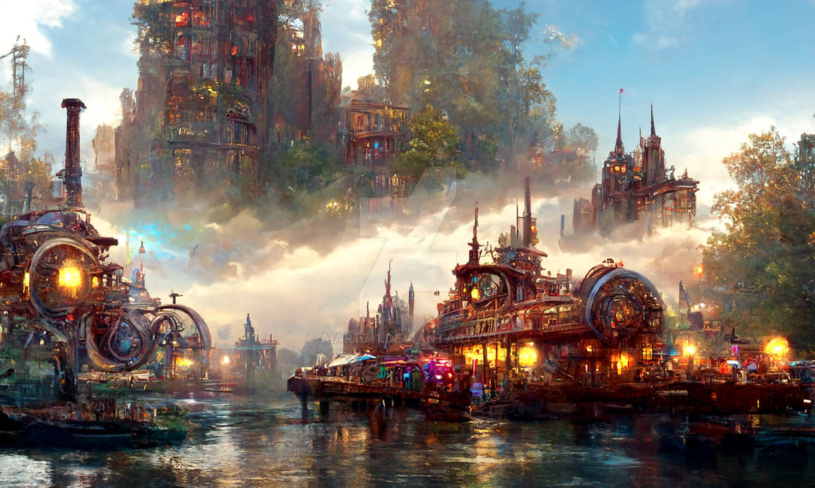 Steampunk City 2 By Aiart711 On DeviantArt steampunk-city-2-by-aiart711-on-deviantart