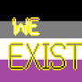 We Exist - Asexual flashing GIF