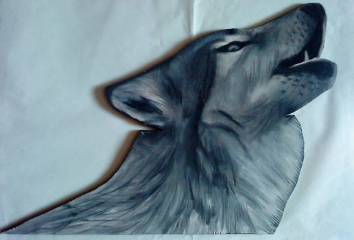 Chalk and Charcoal Wolf