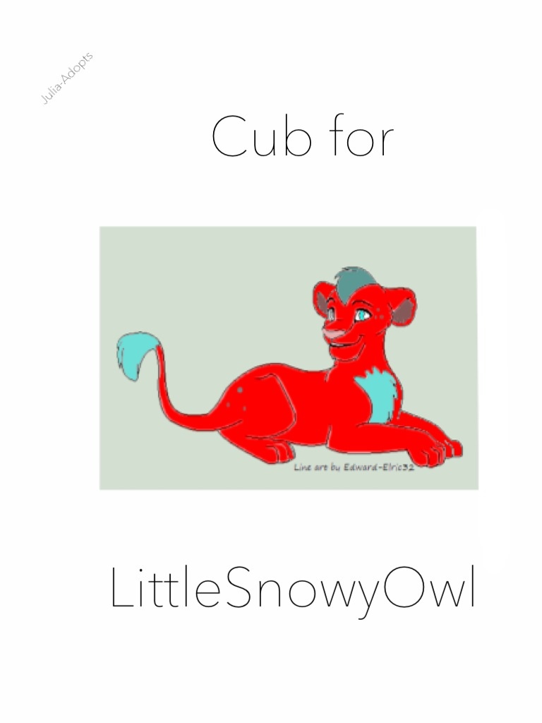 Cub for LittleSnowyOwl