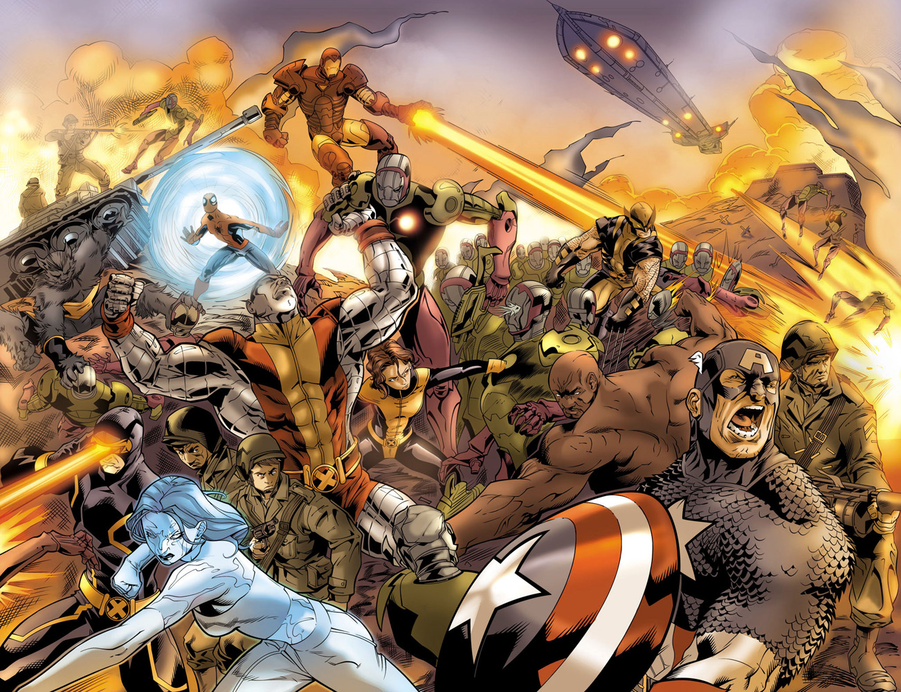 X-Men-Avengers 2 Page Spread