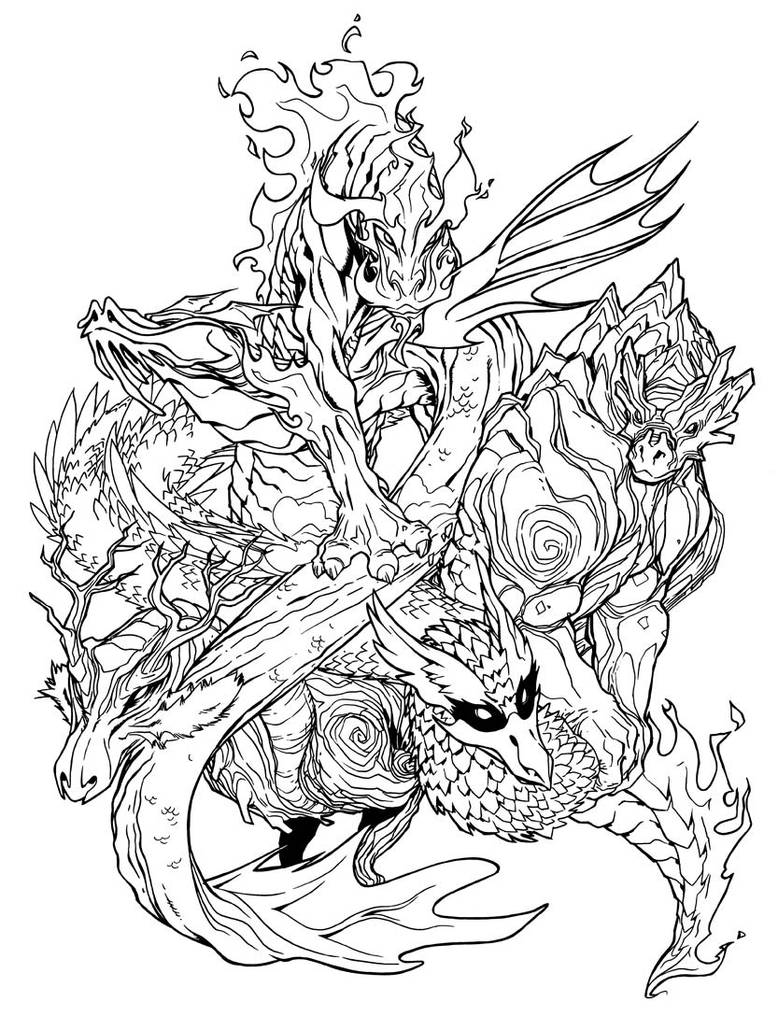 Element Drag Drawing Elemental Dragons by UdonCrew on DeviantArt
