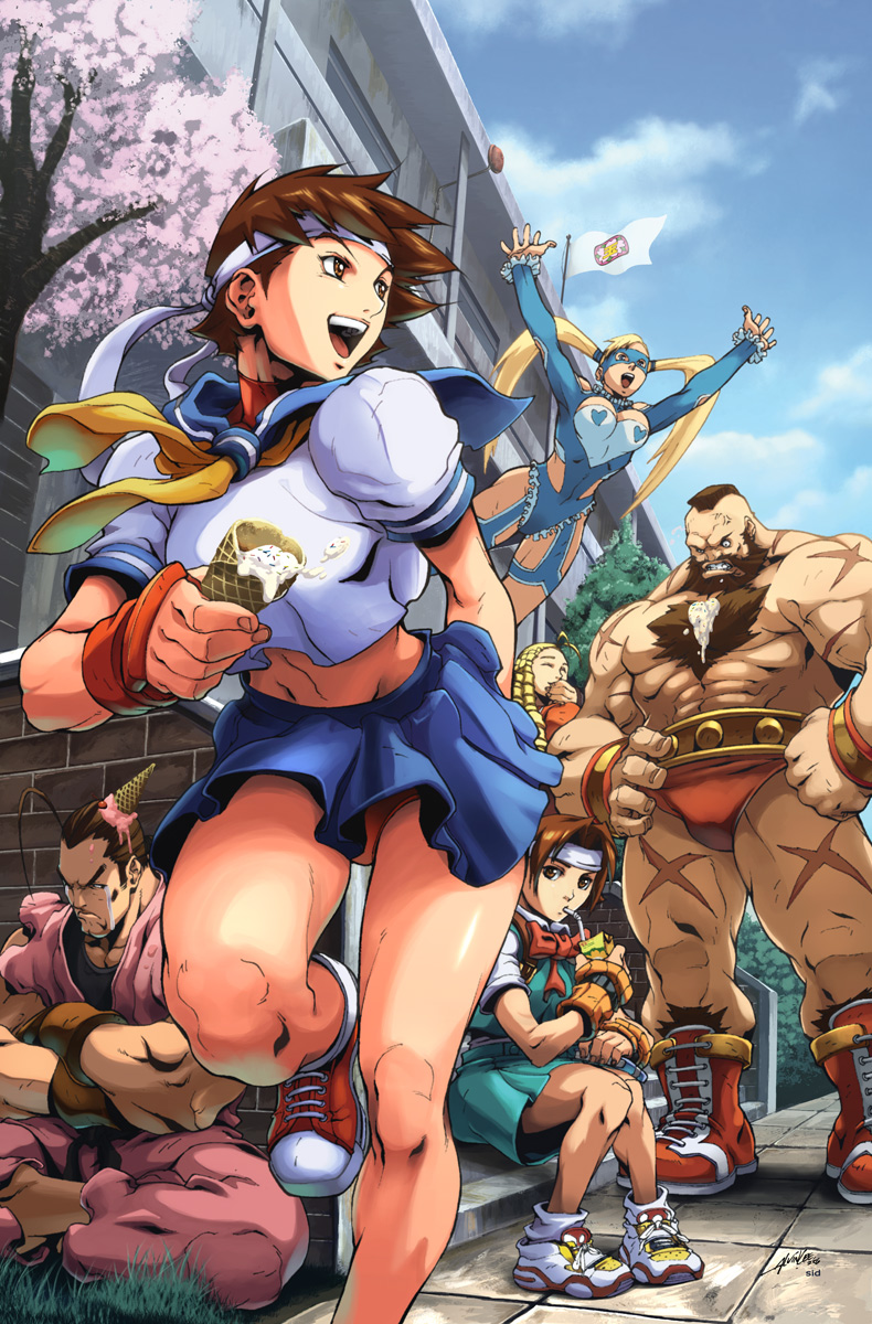 Street Fighter - Zangief and Sakura Kim Il Kwang *  Street fighter art,  Street fighter characters, Sakura street fighter