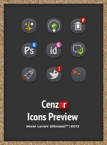 Cenza(r) Dock Icons Preview.