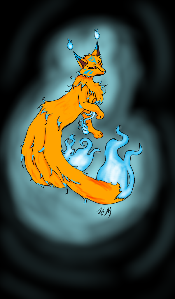 Three tailed fox spirit by Misfit-Moose on DeviantArt