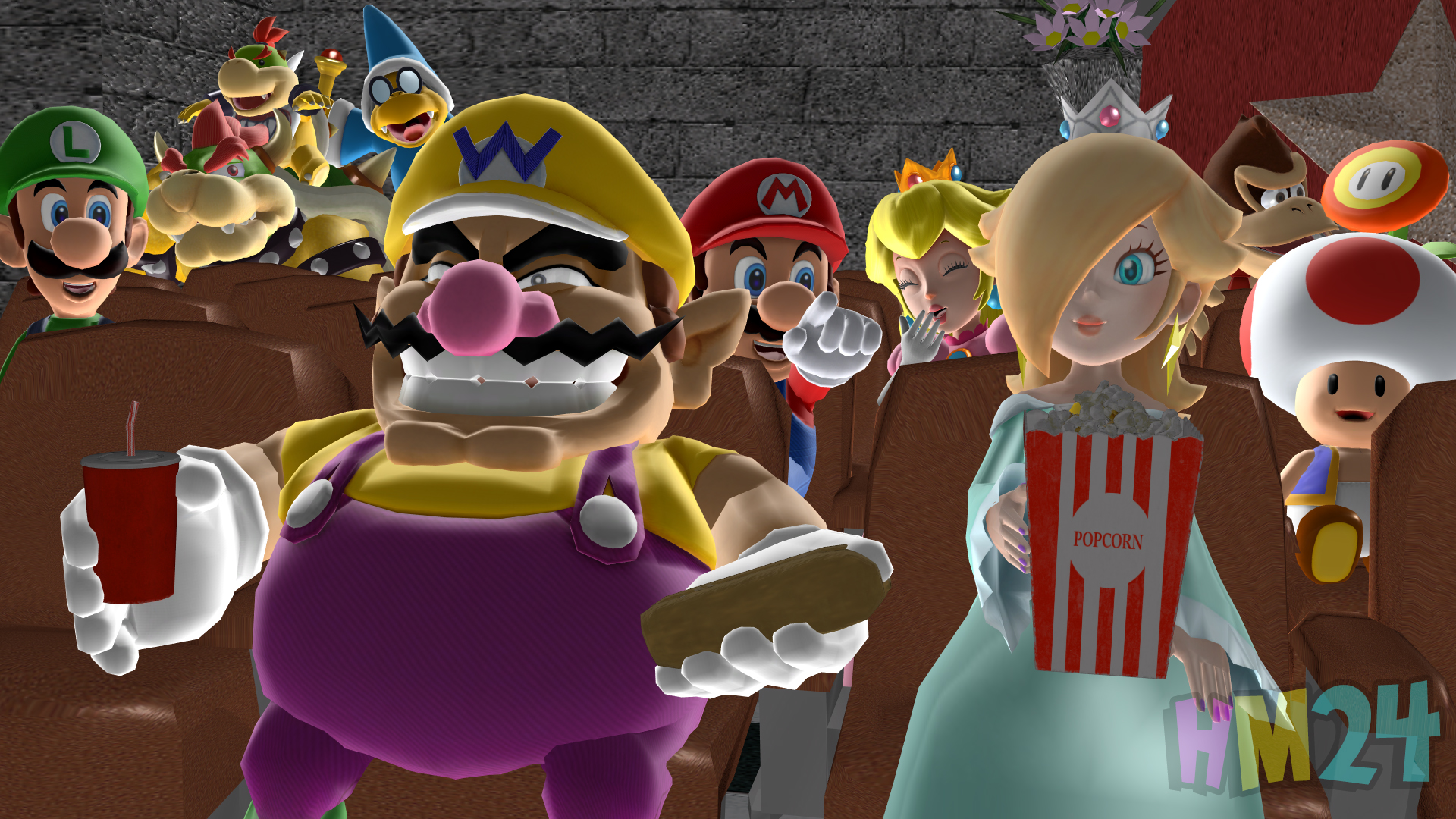 Wario and Rosalina Going to see the Mario Movie! by HyperMario24 on