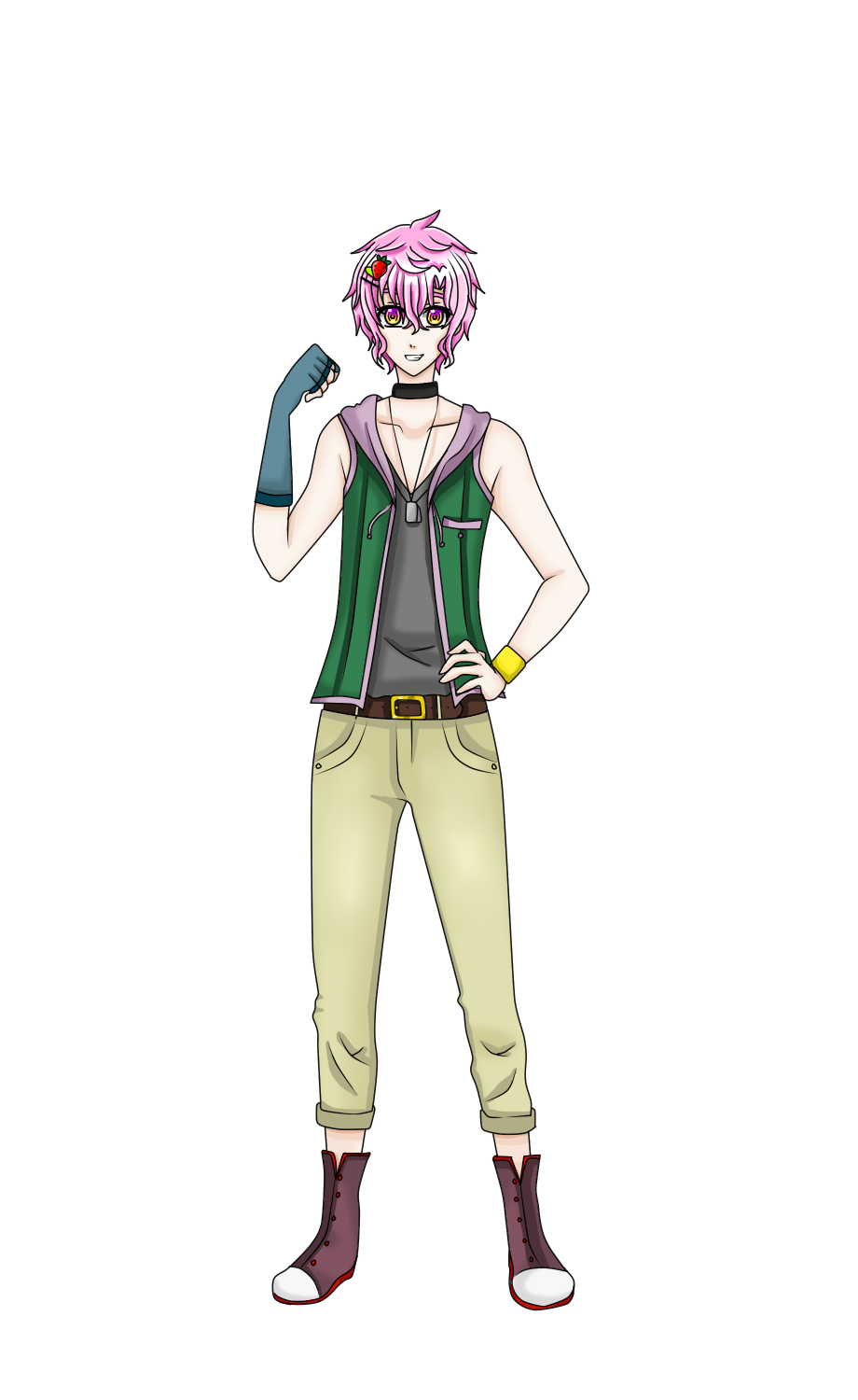 Minoru everyday clothes sprite grin