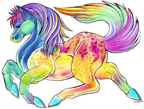 Rainbow horse adopt 8D