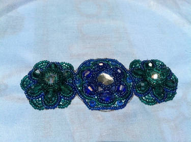 Deep Blue Sea Bracelet WIP 2