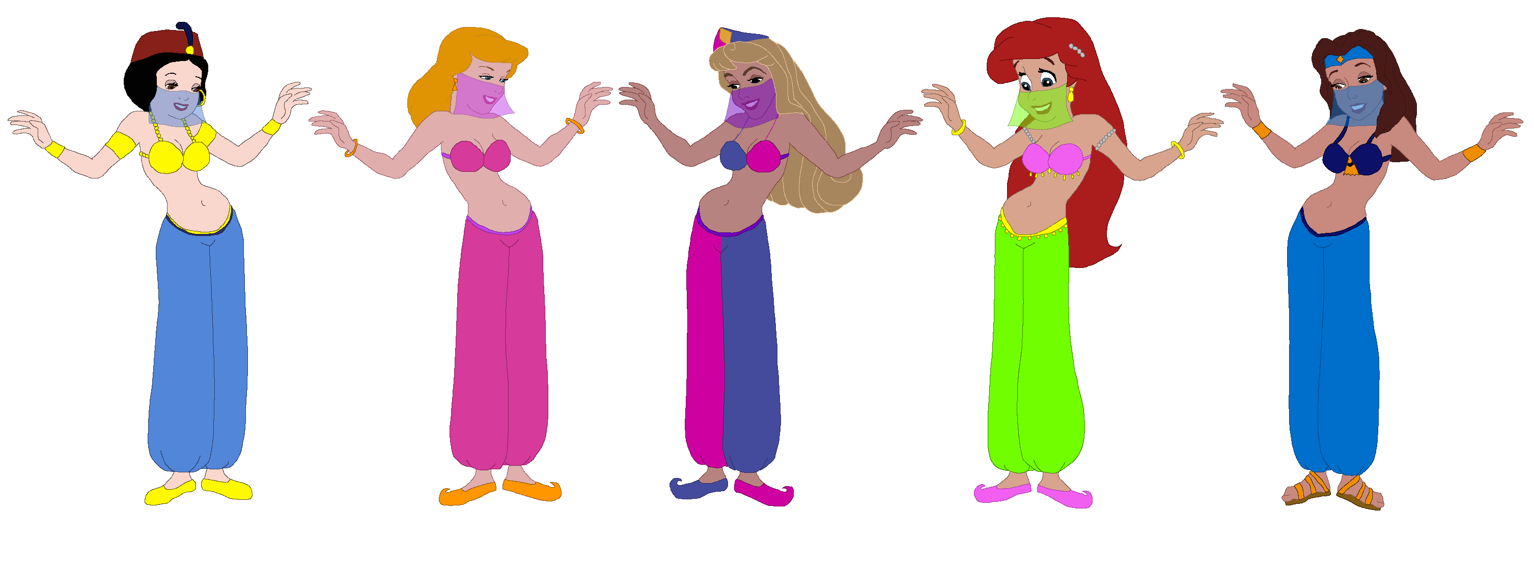 Disney Princess bellybutton dance by danfrandes on DeviantArt