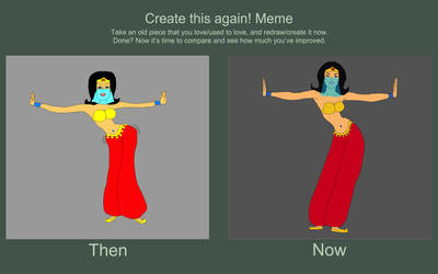 Wonder Woman bellydancing (Before and After)
