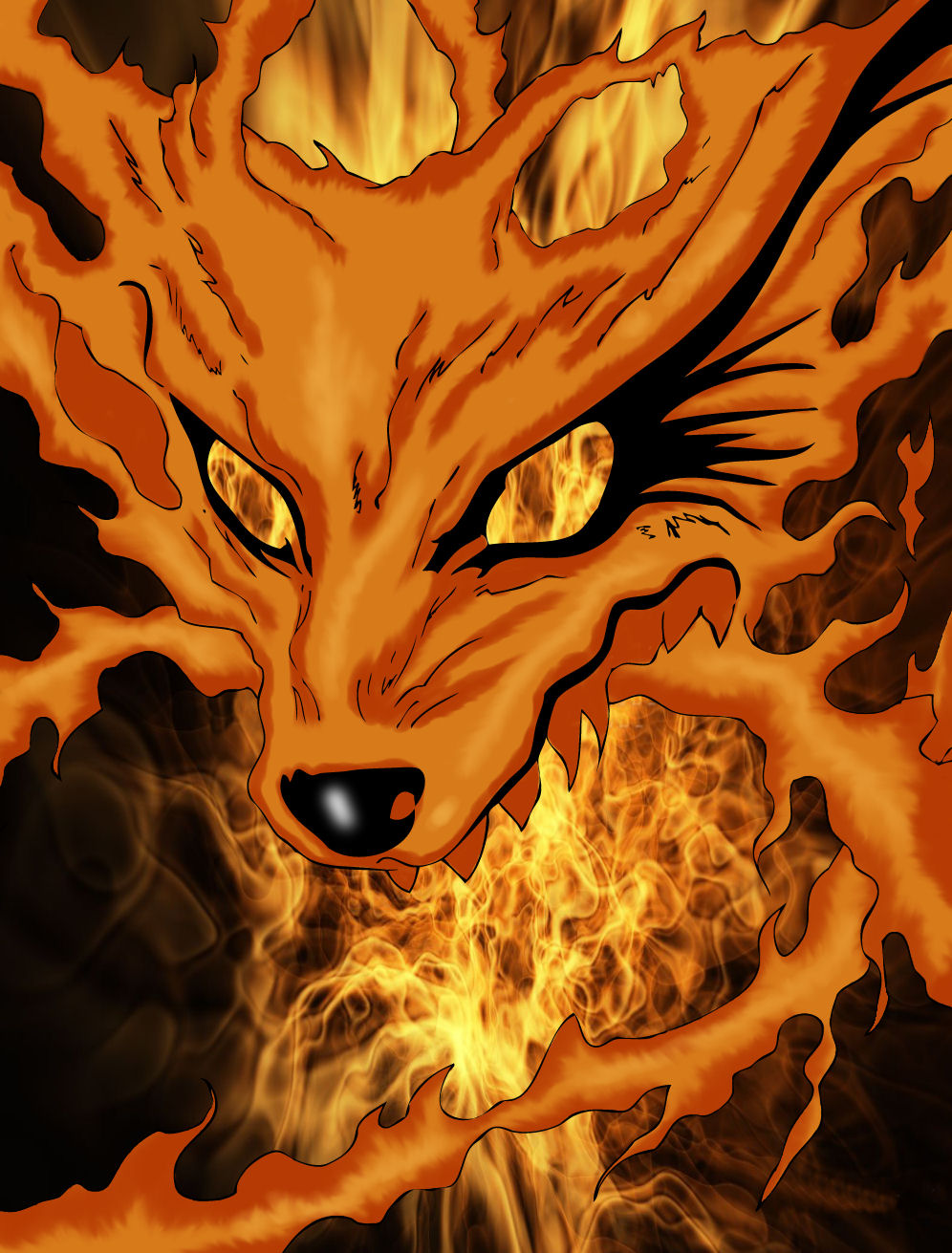 Naruto 9tails Demonfox Colored By Dj Vegan On Deviantart