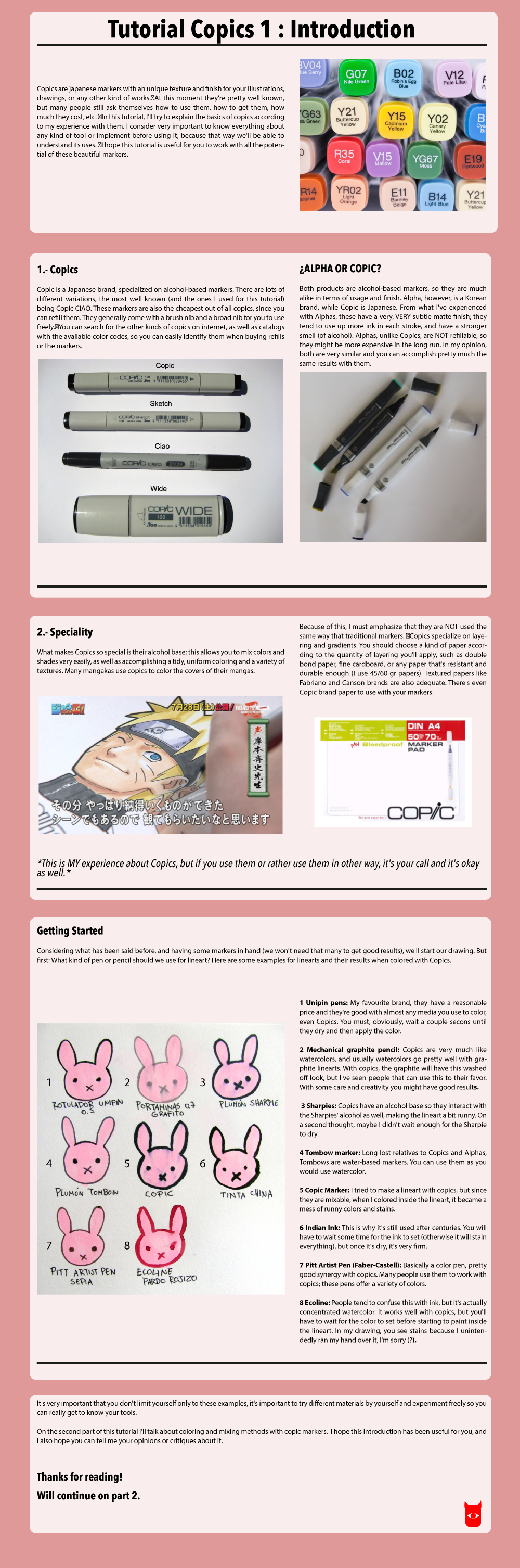 Tutorial Copics - First Part and Introduction