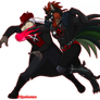 Rooster Wolf VS Stone Cutter (by Sparksstars)