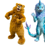 Kenai and Sisu mascots