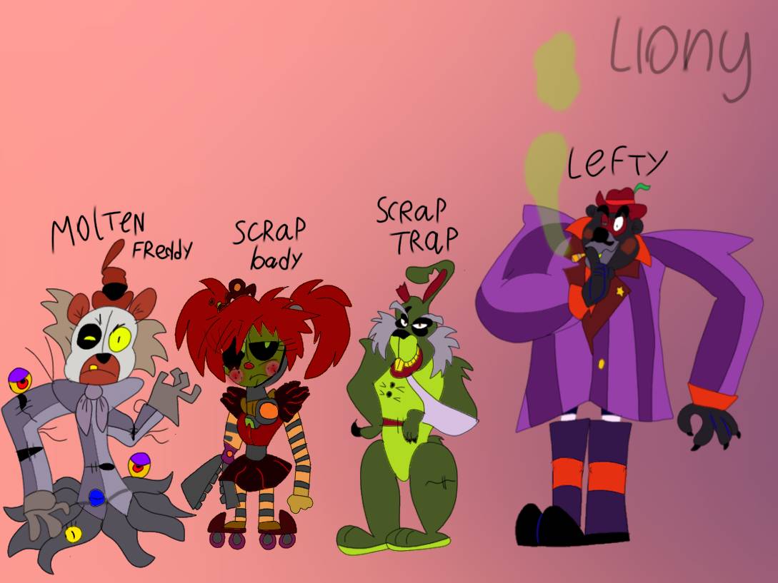 FNaF 6 - All Animatronics by LUVUS-7 on DeviantArt