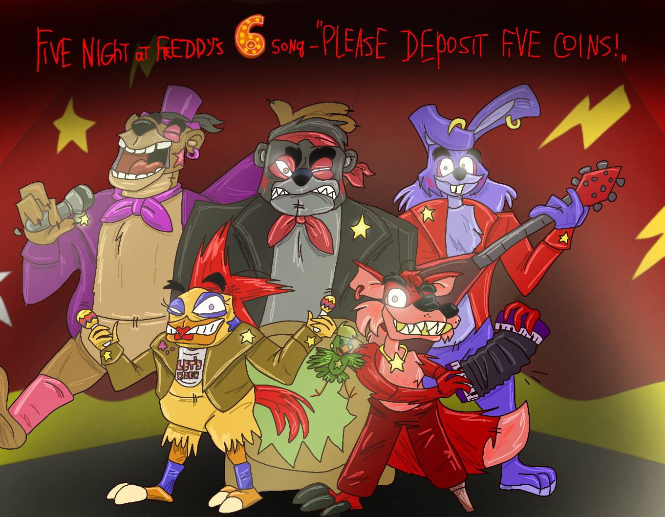 6 Please Song image - Fnaf 6: Please Deposit FIVE Coins! by lionshishka on ...
