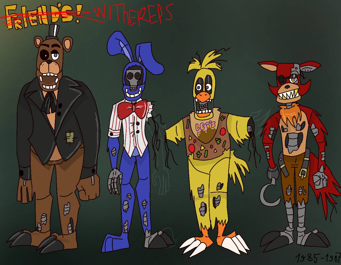 FNAF 4 : SAU ANIMATRONICS by Bunzabloveketchup135 on DeviantArt