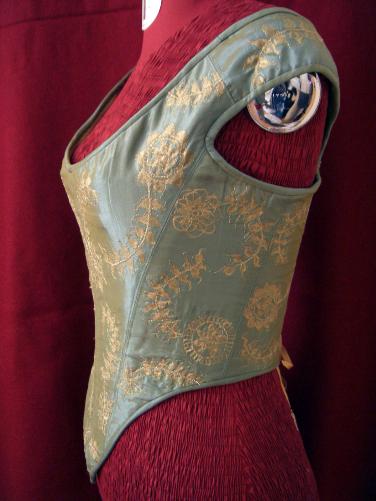 embroidered corset