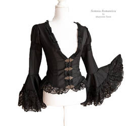 Papillon blouse black bronze, by Somnia Romantica