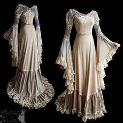 art nouveau inspired gown ghostly dreamy