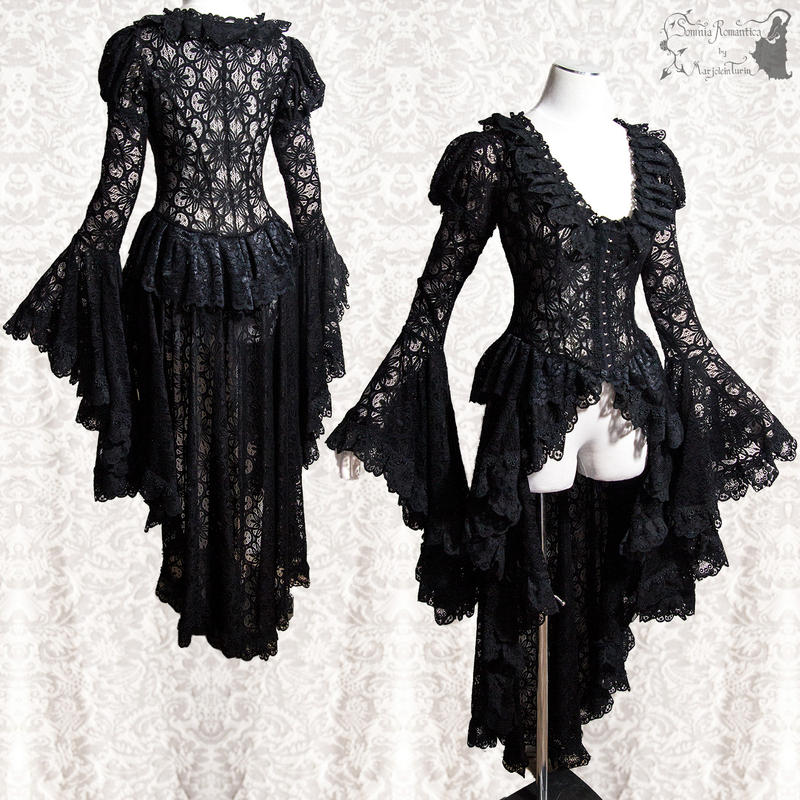 black lace robe waistcoat goth gothic victorian II by SomniaRomantica ...