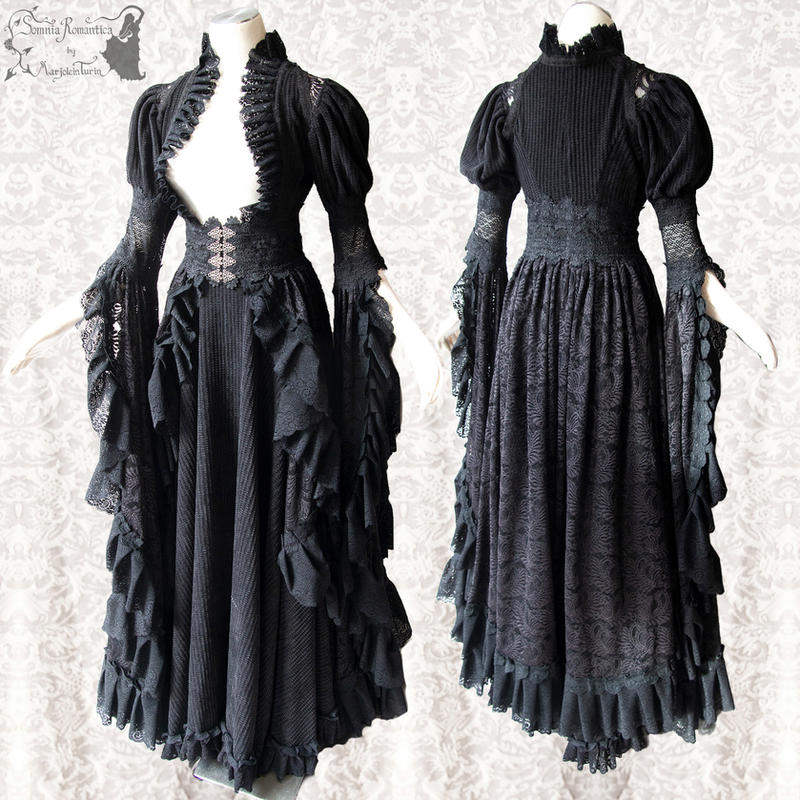 Black Victorian goth gown by Somnia Romantica by SomniaRomantica on ...