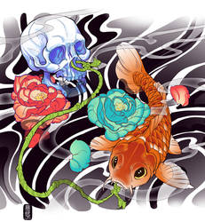 irezumi design: koi 005-001: ver. 1