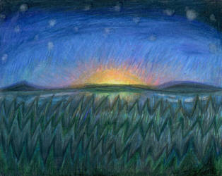 Sunrise Background (Traditional Media)