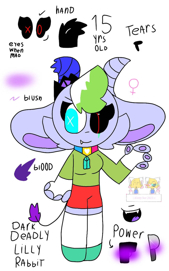 Dark deadly Lilly rabbit ref sheet by kattykat223 on DeviantArt