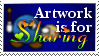 Art is for Sharing Stamp by ppgrainbow