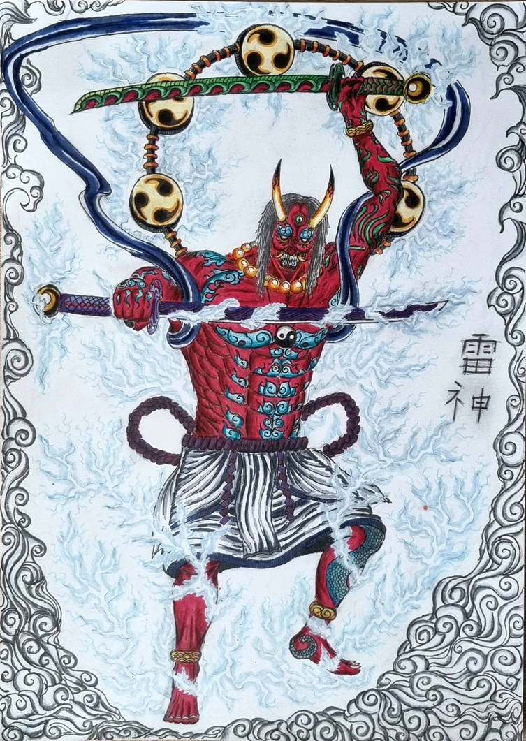 Raijin the japanese god of thunder by Rsthaetics on DeviantArt