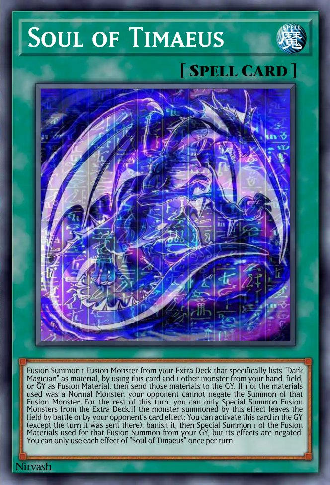 Timaeus Deviantart Yugioh Custom Card - Soul of Timaeus by NirvashTypeEND on DeviantArt