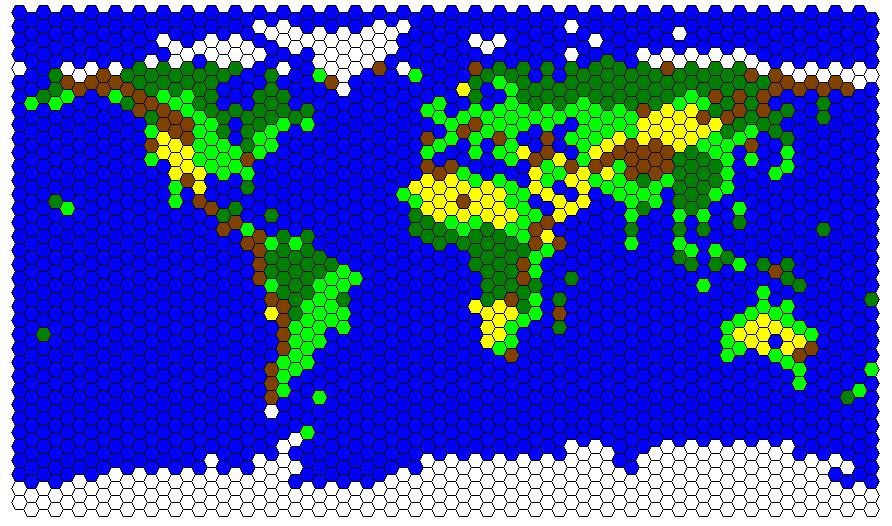 Earth Hex with geography by Alohasoy