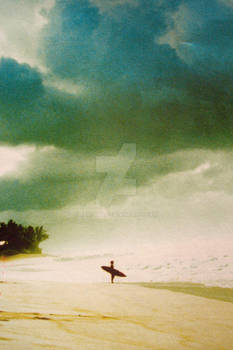 Surfer on beach