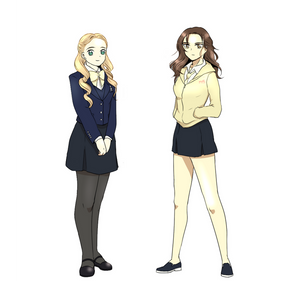 Schoolgirl!Cosette and Eponine